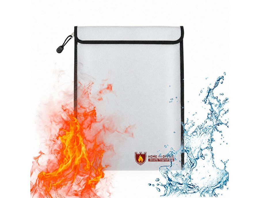 MOPUEA Dokumententasche Feuerfeste Tasche Dokumententasche Wasserdicht Große Kapazität Tragbar von MOPUEA