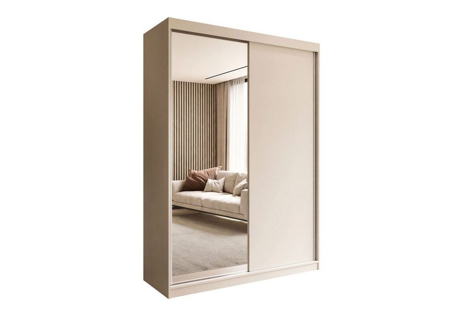 Lookway Kinderkleiderschrank CAMARO II KASCHMIR Schiebetürenschrank mit Spiegel 150x59x215 cm von Lookway