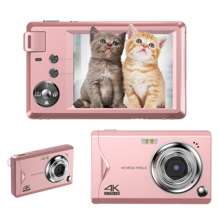 FANNOU Digitalkamera 48MP 1080P FHD Fotokamera Kompaktkamera (inkl. mit Autofokus 16X Digitalzoom Fotoapparat Tragbare, Kompaktkamera mit 32GB SD-Karte für Kinder Teenager Anfänger Geschenk) von FANNOU