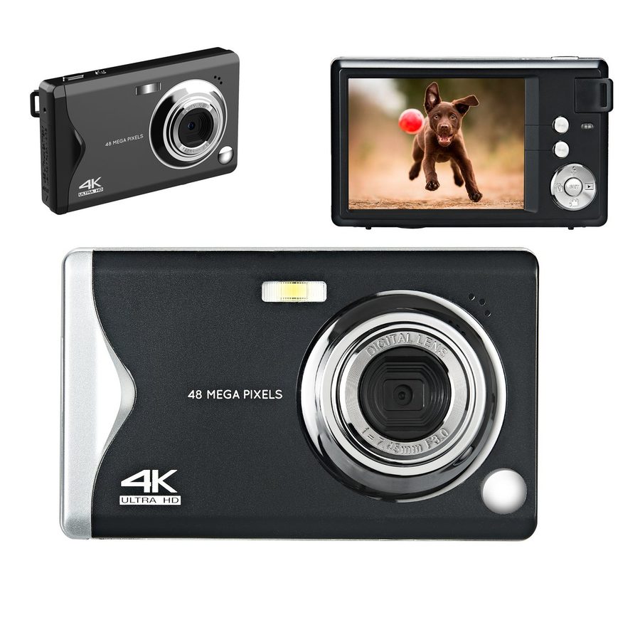 FANNOU Digitalkamera 48MP 1080P FHD Fotokamera Kompaktkamera (inkl. mit Autofokus 16X Digitalzoom Fotoapparat Tragbare, Kompaktkamera mit 32GB SD-Karte für Kinder Teenager Anfänger Geschenk) von FANNOU
