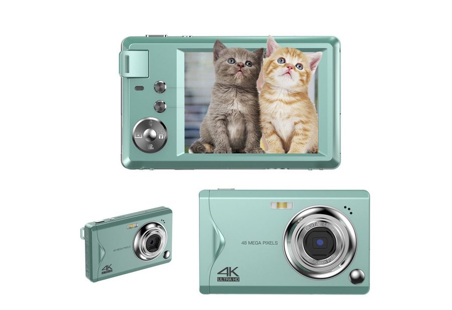 FANNOU Digitalkamera 48MP 1080P FHD Fotokamera Kompaktkamera (inkl. mit Autofokus 16X Digitalzoom Fotoapparat Tragbare, Kompaktkamera mit 32GB SD-Karte für Kinder Teenager Anfänger Geschenk) von FANNOU