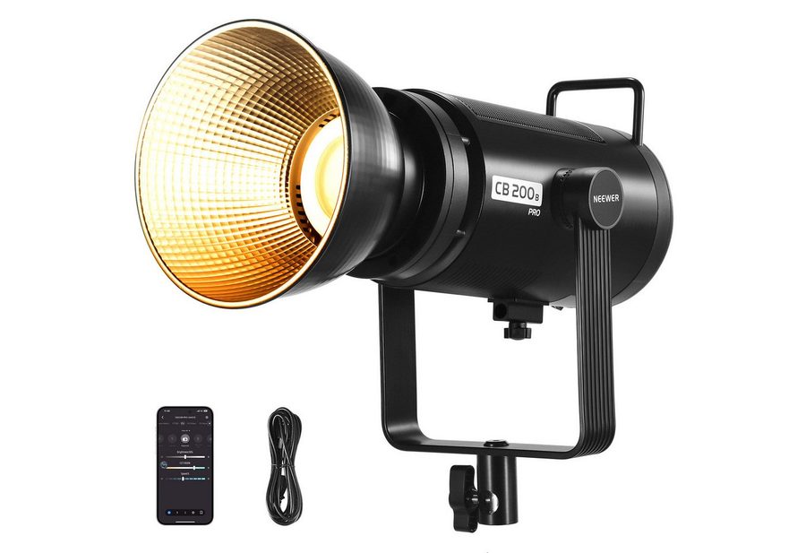 Neewer Videoleuchte CB200B 210W COB Bi-Color LED Videoleuchte Studiolicht, mit 2,4G/APP Fernbedienung, 2700K-6500K, CRI97+, 12 Effekte von Neewer