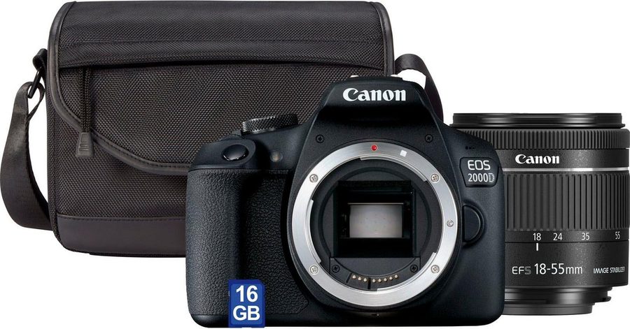 Canon EOS 2000D Kit Spiegelreflexkamera (EF-S 18-55 IS II, 24,1 MP, WLAN (Wi-Fi), NFC, inkl. EF-S 18-55 IS II Objektiv) von Canon