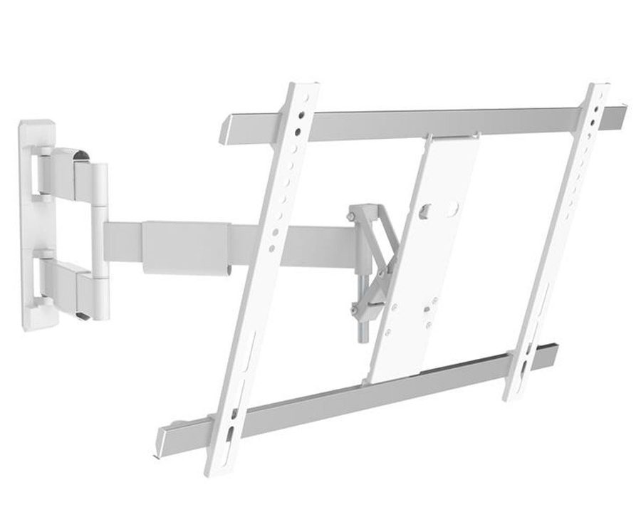 Xantron TV-Wandhalterung für Monitore 32-60" vollbeweglich, neigbar, drehbar, SLIMLINE-A-466-W, (bis 60 Zoll, weiß, schwenkbar, ausziehbar, ultraflach) von Xantron