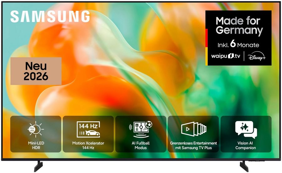 Samsung GU75M80HAU Mini-LED-Fernseher (189 cm/75 Zoll, 4K Ultra HD, Smart-TV, Mini-LED HDR, Motion Xcelerator 144 Hz, AI Fußballmodus, Dynamik Sound) von Samsung
