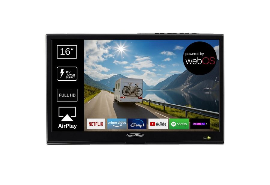 Reflexion LEDW16iBT LED-Fernseher (40,00 cm/16 Zoll, Full HD, powered by webOS Hub (LG), Smart-TV, DC IN 12 Volt / 24 Volt - Netzteil AC: 230V) von REFLEXION