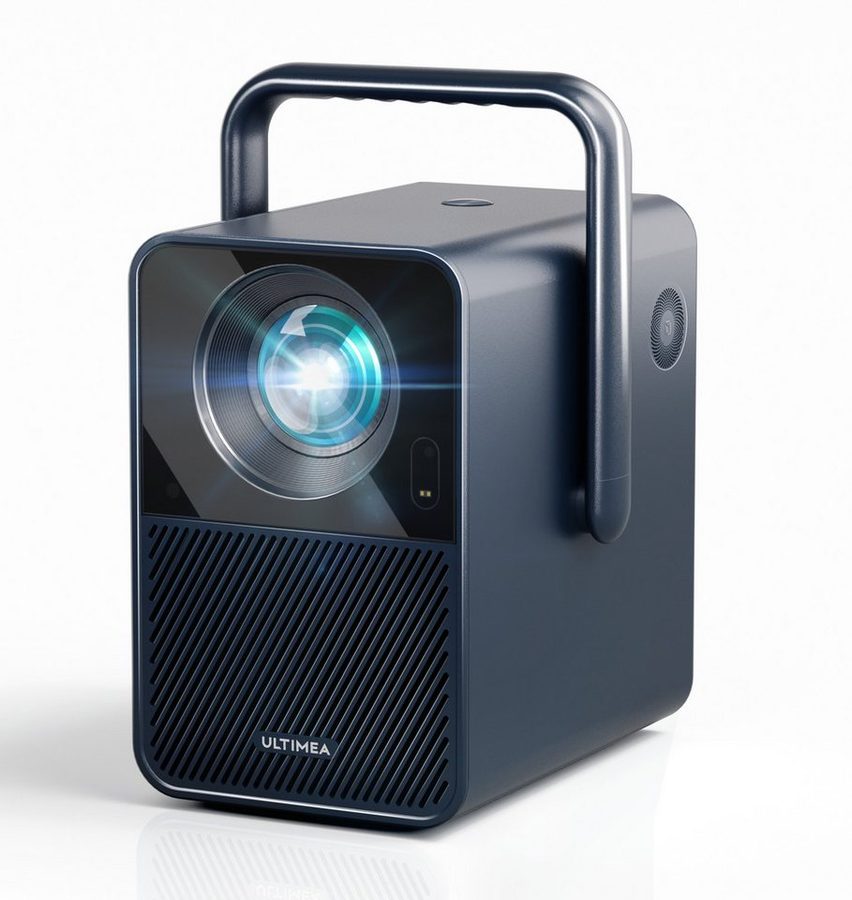 Ultimea Poseidon E40 Beamer, Android TV 11.0 mit Netflix,Dolby Audio Beamer (30000 lm, 2000:1, 1920 x 1080 px, Tragegriffdesign, Tragbar Projektor Native 1080P) von Ultimea