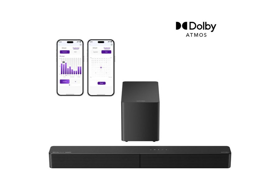 Ultimea Poseidon M60 Boom 5.1 Lautsprecher System 5.1-Kanal Dolby Atmos soundbar (Bluetooth, HDMI, 340 W, Kraftvoller Heimkino-Sound und präzisem Bass-Erlebnis) von Ultimea