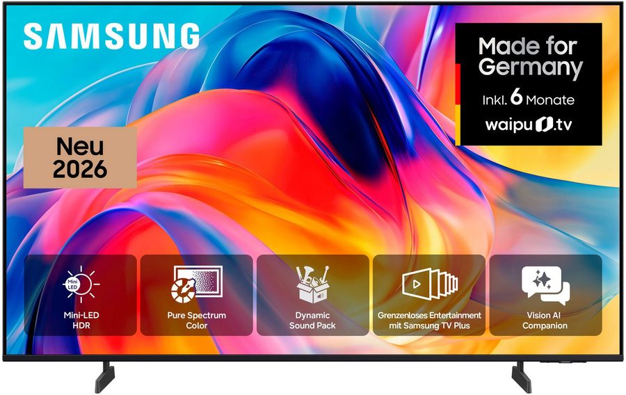 Samsung GU55M70HAU Mini-LED-Fernseher (138 cm/55 Zoll, 4K Ultra HD, Smart-TV, Mini-LED HDR, Pure Spectrum Color, Dynamik Sound Pack, bis 144Hz) von Samsung