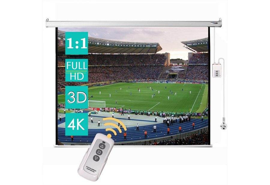 CCLIFE Motorleinwand Elektrisch Beamer Leinwand Projektionsleinwand heimkino Motorleinwand (Fernbedienung) von CCLIFE