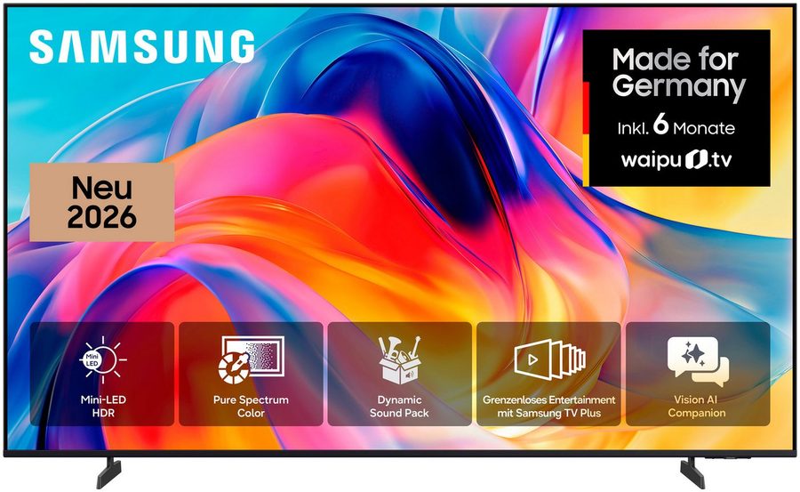 Samsung GU85M70HAU Mini-LED-Fernseher (214 cm/85 Zoll, 4K Ultra HD, Smart-TV, Mini-LED HDR, Pure Spectrum Color, Dynamik Sound Pack, bis 144Hz) von Samsung