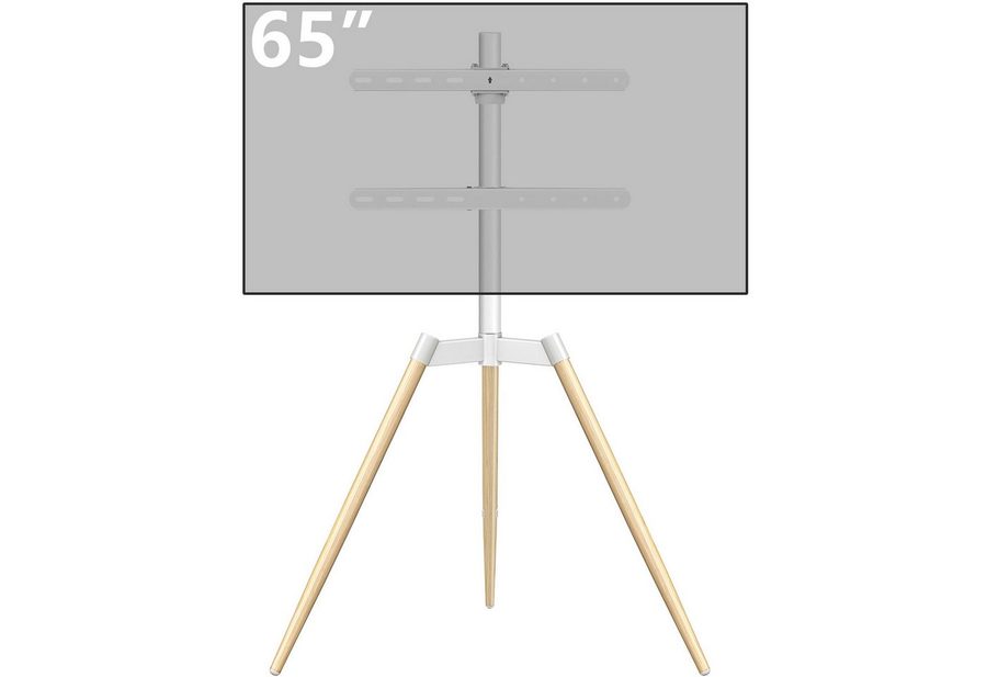 Rfiver TV-Ständer Tripod Stativ Ständer, passend für 32-65 Zoll Flach & Curved Fernseher, (bis 65 Zoll, 1-tlg., 90° drehbar & höhenverstellbar, Tragfähigkeit 35 kg) von Rfiver