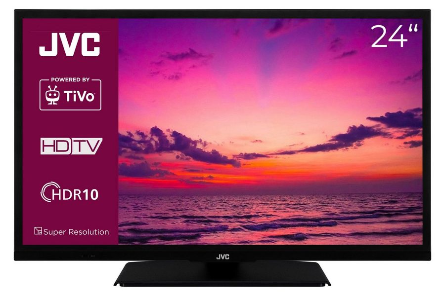 JVC LT-24VH5455 LCD-LED Fernseher (60 cm/24 Zoll, HD-ready, Smart TV powered by TiVo, HDR, Triple-Tuner, Sprachsteuerung, Micro Dimming, 6 Monate HD+ inkl) von JVC