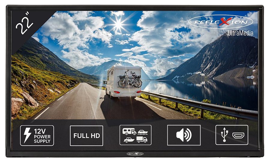 Reflexion LED2225 LED-Fernseher (55,00 cm/22 Zoll, Full HD, DC IN 12 V, Netzteil 230 V, DVB-T2HD / S2 / C, CI+SLOT, PVR) von REFLEXION