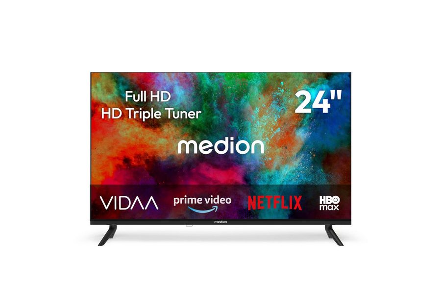 Medion® MD824102 LCD-LED Fernseher (59.8 cm/24 Zoll, 720p HD Ready, Smart-TV, Netflix, HBO Max, Prime Video, Disney+, Magenta TV, AppleTV, WOW) von Medion®