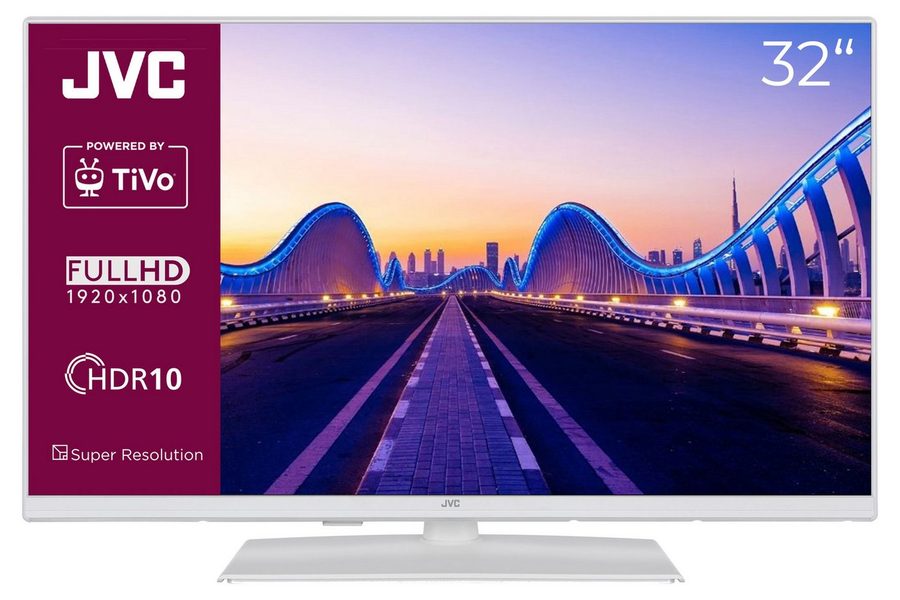 JVC LT-32VF5355W LCD-LED Fernseher (80 cm/32 Zoll, Full HD, Smart TV powered by TiVo, HDR, Triple-Tuner, Sprachsteuerung, Micro Dimming, 6 Monate HD+ inkl) von JVC