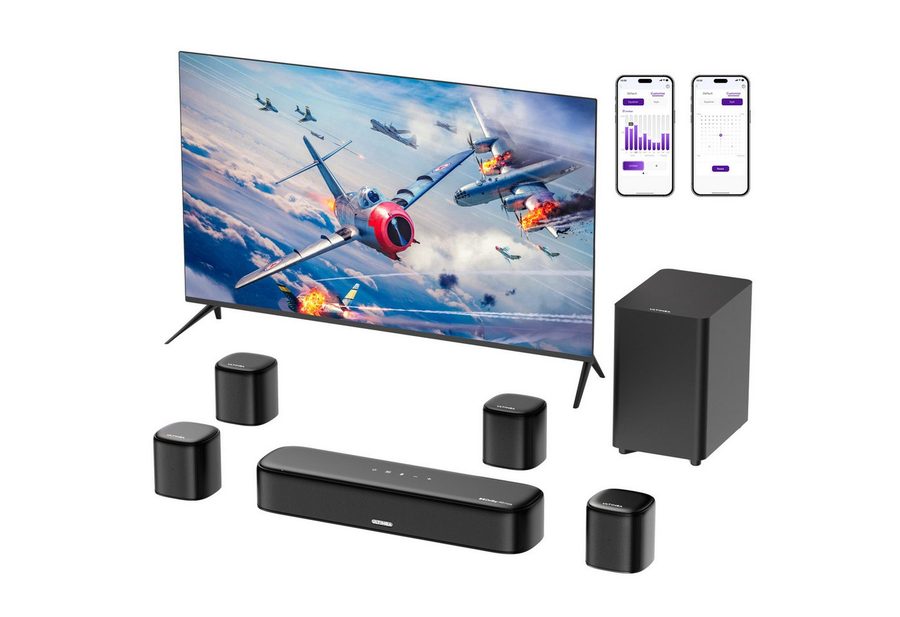 Ultimea Lautsprecher 7.1 Dolby Atmos Soundbar (HDMI, Bluetooth, 350 W, Home Theater Sound System Mit App-Steuerung) von Ultimea