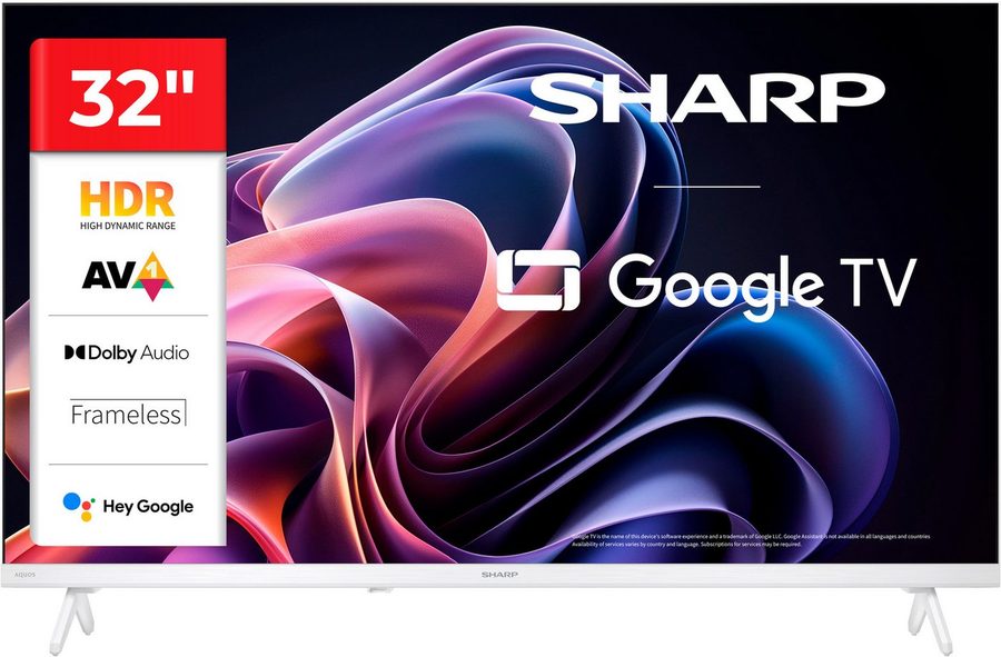 Sharp 1T-C32HFx LED-Fernseher (80 cm/32 Zoll, HD ready, Smart-TV, Google TV) von Sharp