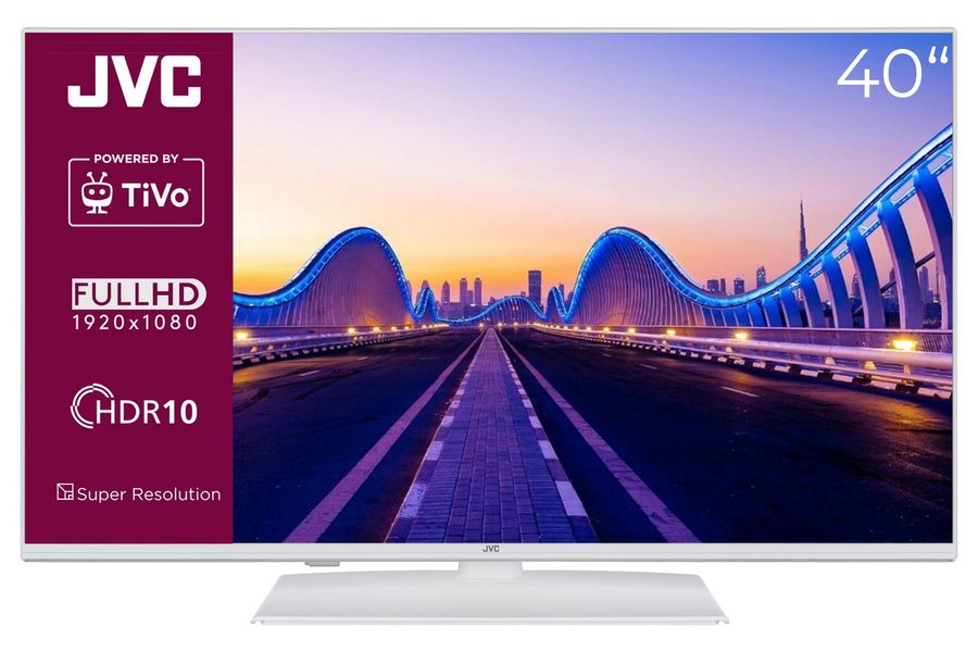 JVC LT-40VF5355W LCD-LED Fernseher (102 cm/40 Zoll, Full HD, Smart TV powered by TiVo, TiVo Smart TV, HDR, Triple-Tuner, 6 Monate HD) von JVC
