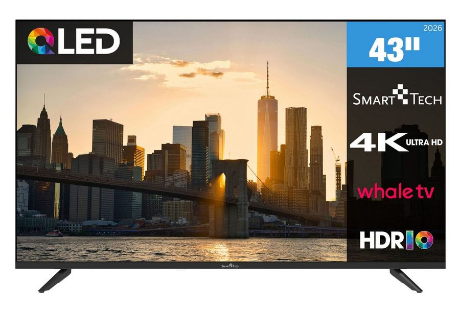 Smart Tech 43QH02V QLED-Fernseher (108 cm/43 Zoll, 4K Ultra HD, Smart-TV) von Smart Tech