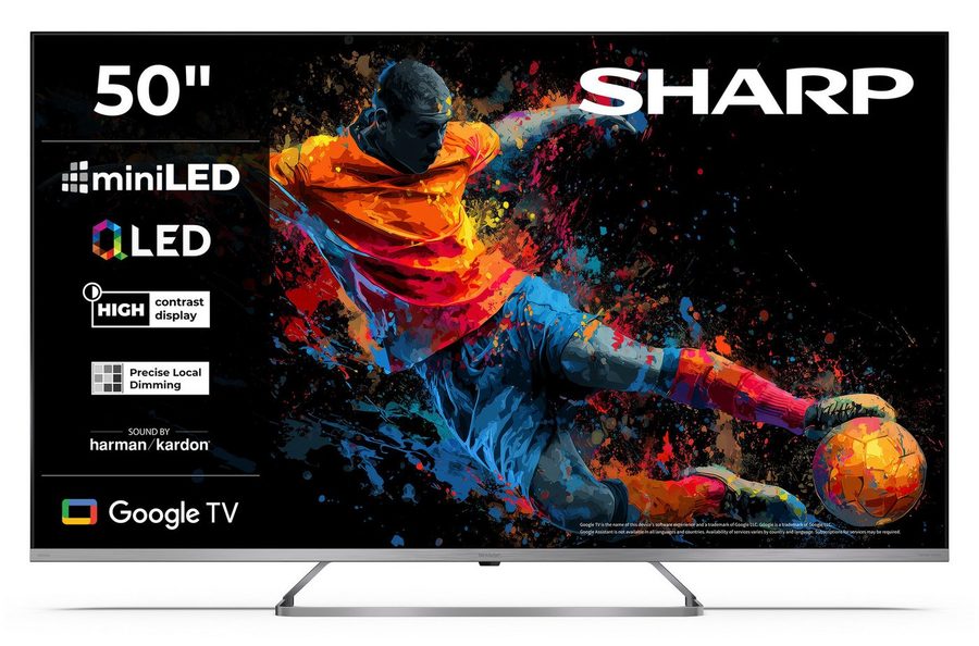 Sharp 50JP7765E QLED-Fernseher (126 cm/50 Zoll, 4K Ultra HD, Google TV, Google TV, Mini-LED, HDR Dolby Vision, Harman Kardon Sound) von Sharp