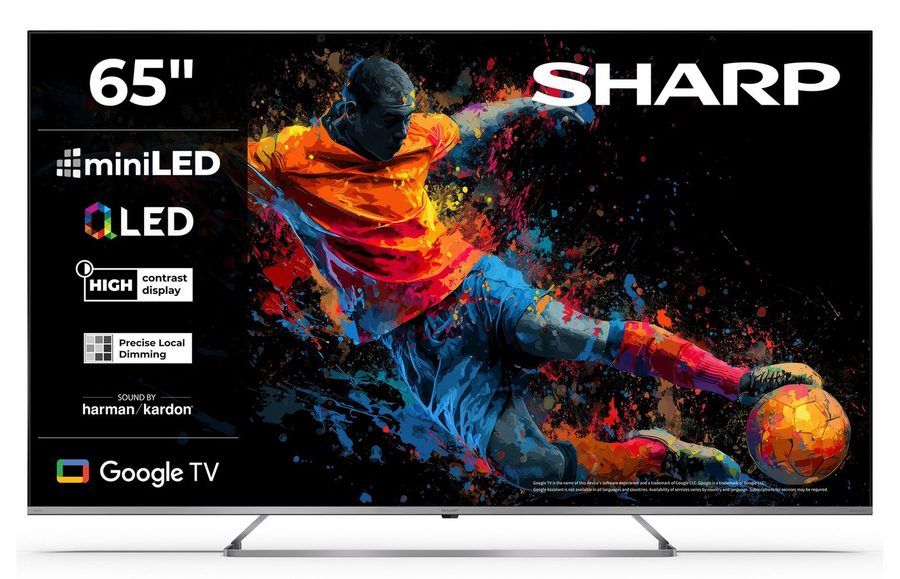 Sharp 65JP7765E QLED-Fernseher (164 cm/65 Zoll, 4K Ultra HD, Google TV, Google TV, Mini-LED, HDR Dolby Vision, Harman Kardon Sound) von Sharp
