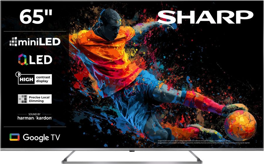 Sharp 4T-C65JPx QLED Mini LED-Fernseher (164 cm/65 Zoll, 4K Ultra HD, Google TV) von Sharp