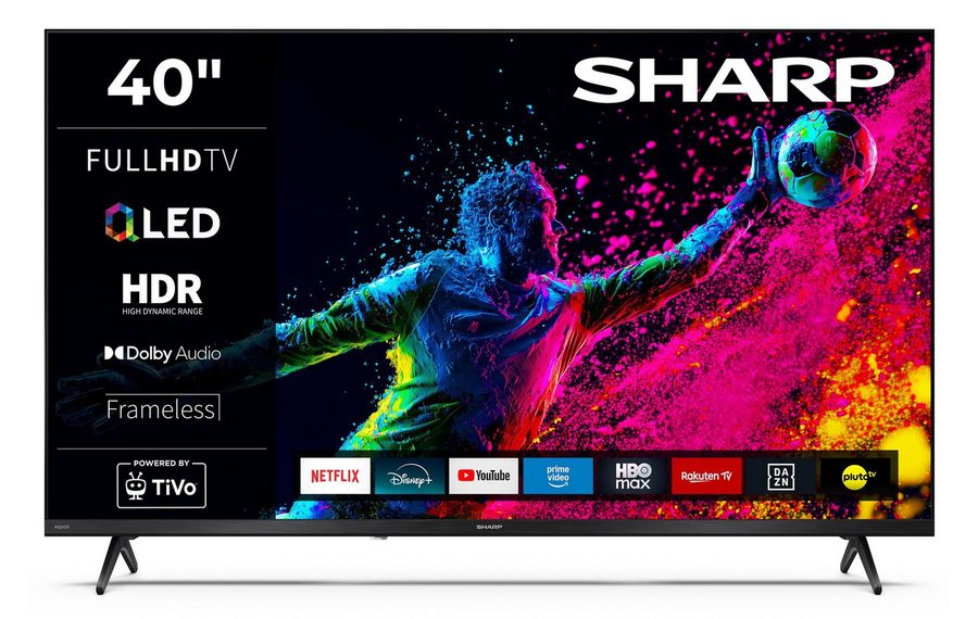 Sharp 40HE3745E QLED-Fernseher (101 cm/40 Zoll, Full HD, Smart TV powered by TiVo, Smart TV powered by TiVo, HDR, Triple-Tuner) von Sharp