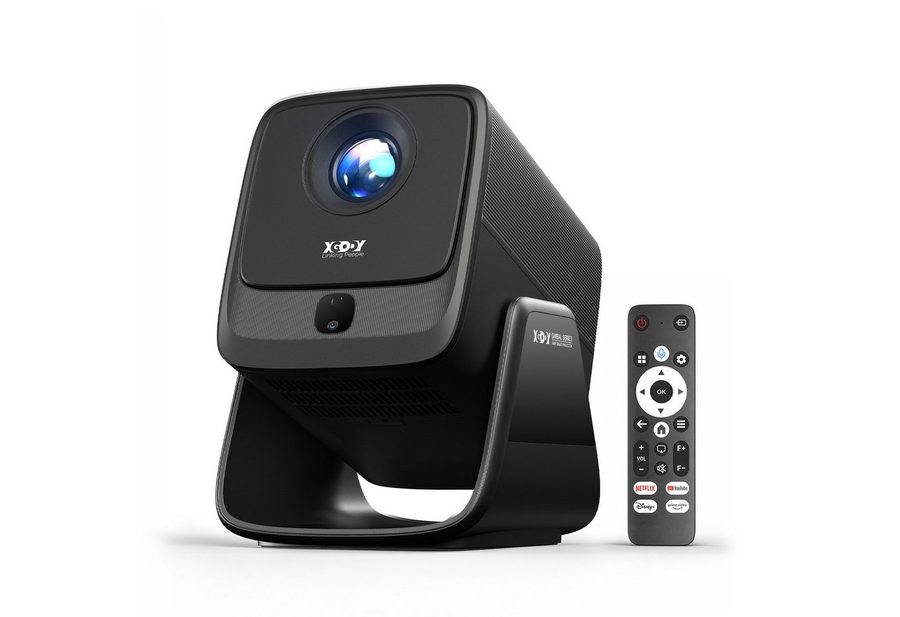 XGODY Beamer 4K Heimkino 1000 ANSI, kompatibel mit Netflix (Autofokus) UHD-Beamer (1000 lm, 15000:1, 3840 x2160(1000 ANSI) px, 150-Zoll-Display beamer mit leinwand, beamer deckenhalterung) von XGODY
