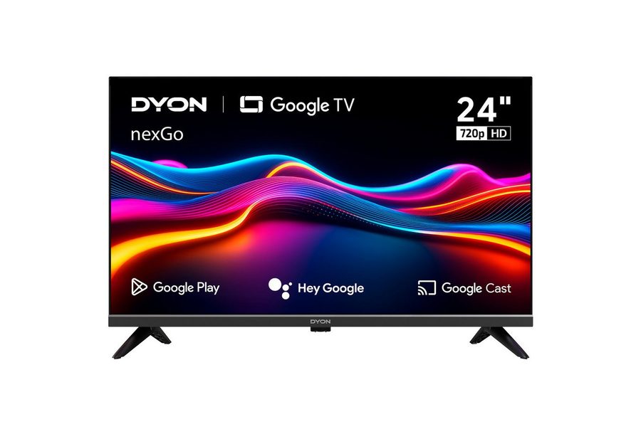 Dyon nexGo 24H LED-Fernseher (60 cm/24 Zoll, HD, Smart-TV, 24" HD Smart-TV mit Sprachsteuerung, Bluetooth, Triple Tuner, Cast) von Dyon