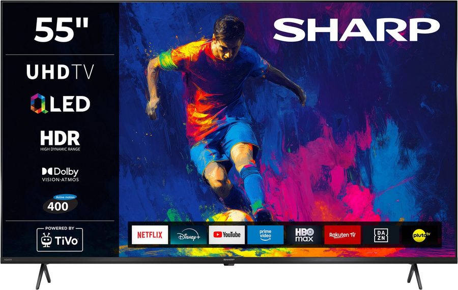 Sharp 4T-C55HMx QLED-Fernseher (139 cm/55 Zoll, 4K Ultra HD, Smart-TV) von Sharp