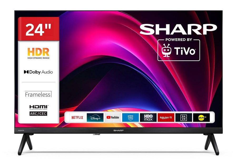Sharp 24HE2745E LCD-LED Fernseher (60 cm/24 Zoll, HD-ready, Smart TV powered by TiVo, Smart TV powered by TiVo, HDR, Triple-Tuner) von Sharp