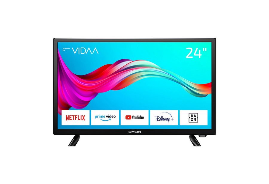Dyon Smart 24 VX LED-Fernseher (60 cm/24 Zoll, HD-Ready, Smart-TV mit LAN-Anschlussmöglichkeit, 24" HD Smart-TV mit Portal, Triple Tuner, CI+, LAN/WiFi & Hotelmodus) von Dyon