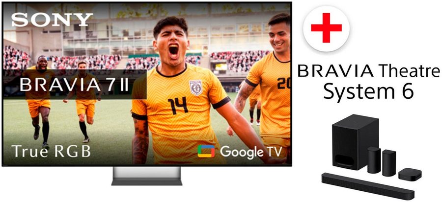 Sony K-65XR75M2 65 BRAVIA 7 II LED-Fernseher (164 cm/65 Zoll, 4K Ultra HD, Android TV, Google TV, BRAVIA 7 II + BRAVIA Theatre System 6 Soundbar) von Sony