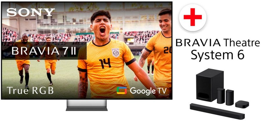 Sony K-75XR75M2 75 BRAVIA 7 II LED-Fernseher (189 cm/75 Zoll, 4K Ultra HD, Android TV, Google TV, BRAVIA 7 II + BRAVIA Theatre System 6 Soundbar) von Sony