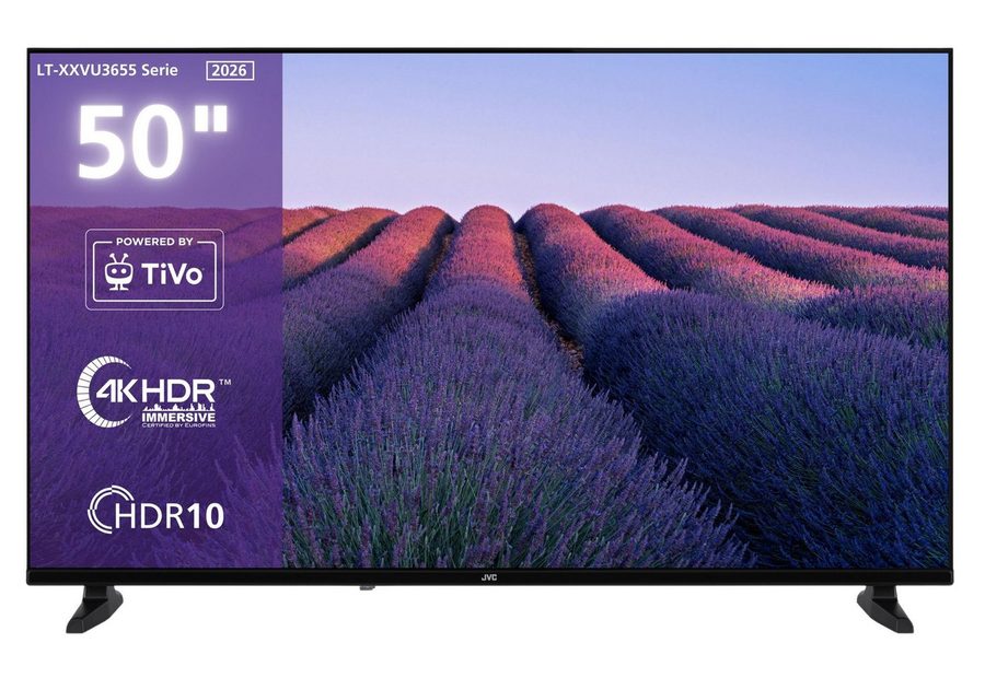 JVC LT-50VU3655 LCD-LED Fernseher (126 cm/50 Zoll, 4K Ultra HD, Smart TV powered by TiVo, Smart TV powered by TiVo, HDR, HDMI 2.1 ALLM, Triple-Tuner) von JVC