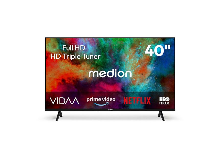Medion® MD840102 LCD-LED Fernseher (100.3 cm/40 Zoll, 1080p Full HD, Smart-TV, Netflix, HBO Max, Prime Video, Disney+, Magenta TV, AppleTV, WOW) von Medion®