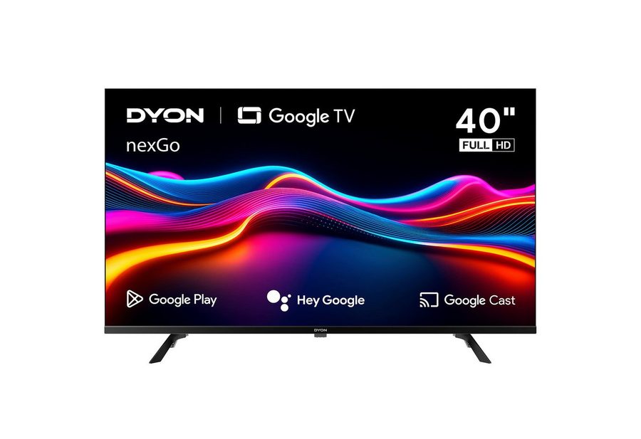 Dyon nexGo 40F LED-Fernseher (100 cm/40 Zoll, Full HD, Smart-TV, 40" Full HD Smart-TV mit Sprachsteuerung, Bluetooth & Triple Tuner) von Dyon