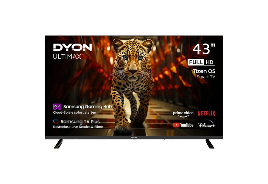 Dyon Ultimax 43F-TI LED-Fernseher (108 cm/43 Zoll, Full HD, Smart-TV, 43" Full HD Smart-TV, Samsung TV Plus, Gaming Hub, CI+, Tuner) von Dyon