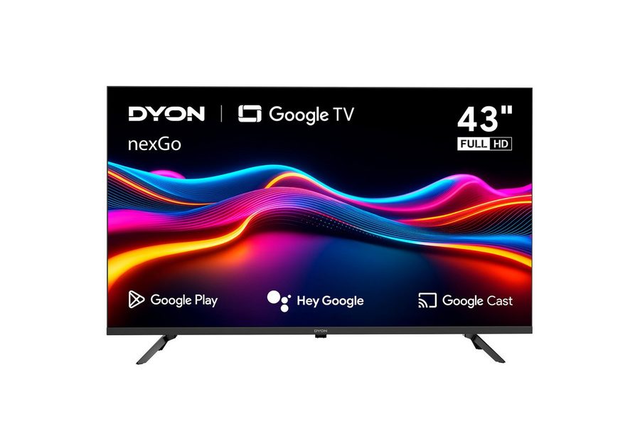 Dyon nexGo 43F LED-Fernseher (108 cm/43 Zoll, Full HD, Smart-TV, 43" Full HD Smart-TV, Google Assistant, CI+, Triple Tuner) von Dyon