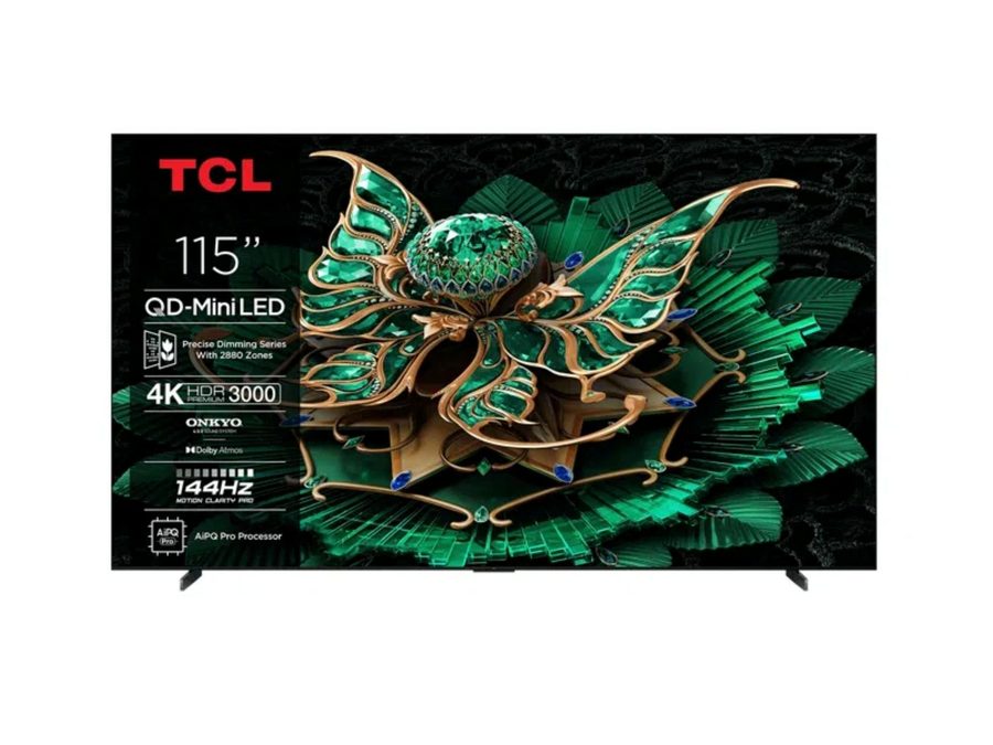 TCL 115C7KX1 QLED Mini LED-Fernseher (290,8 cm/115 Zoll, 4K Ultra HD, Smart-TV, 115 Zoll, 144 Hz nativ, Google TV, ONKYO 4.2.2 mit 100 W) von TCL