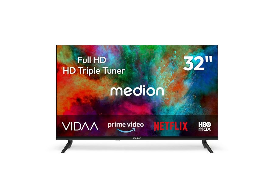 Medion® MD832102 LCD-LED Fernseher (80 cm/32 Zoll, 1080p Full HD, Smart-TV, Netflix, HBO Max, Prime Video, Disney+, Magenta TV, AppleTV, WOW) von Medion®