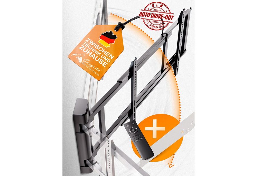 EasyLife TV-Wandhalterung EasyLife elektrische TV Wandhalterung mit Auto Drive-out, 32–75 Zoll, (bis 75 Zoll, Schwenkbar, Auto Drive-out Funktion) von EasyLife