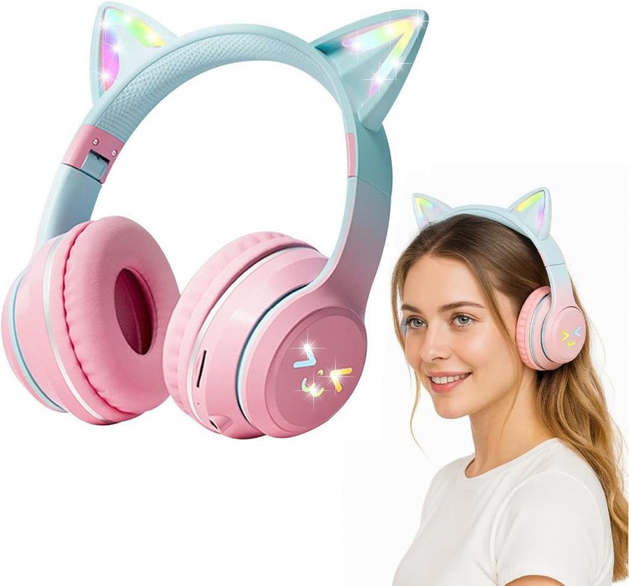 SWGOTA Over-Ear Kopfhörer BT 5.1 mit RGB, HiFi Klang, faltbar, ANC Over-Ear-Kopfhörer (Bluetooth Reise-Kopfhörer: 60 dB Rauschunterdrückung, verstellbar) von SWGOTA