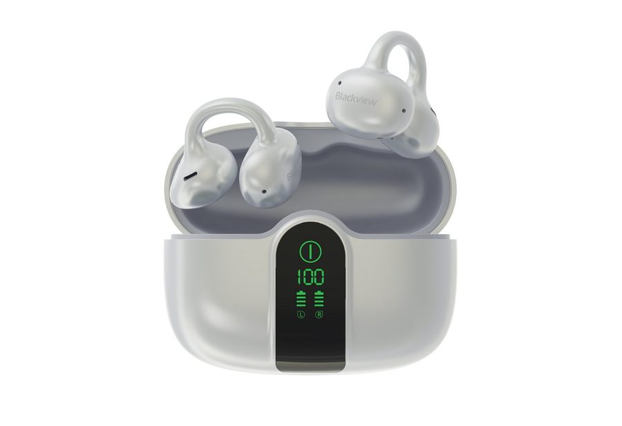 blackview Bluetooth 6.0-Sportkopfhörer AirBuds 15 Bluetooth-Kopfhörer 30h Akku Open-Ear-Kopfhörer (Bluetooth, mit Ohrclip Design, in neuartigem Kugeldesign,Bluetooth 6.0, IPX5) von blackview