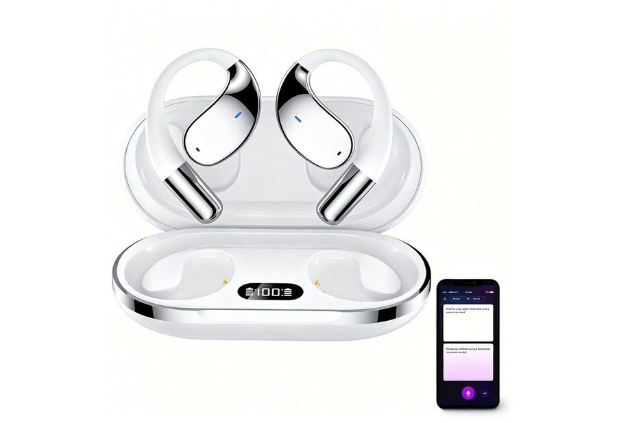 ibettertec In Ear Ohrhörer, Sprachübersetzer Kopfhörer AI Übersetzungskopfhörer Open-Ear-Kopfhörer (3-in-1 Sprachubersetzer Kopfhorer, Bluetooth 5.4 Sport-Kopfhorer, für Übung, Büro und Langzeitgebrauc, Bluetooth Kopfhörer) von ibettertec