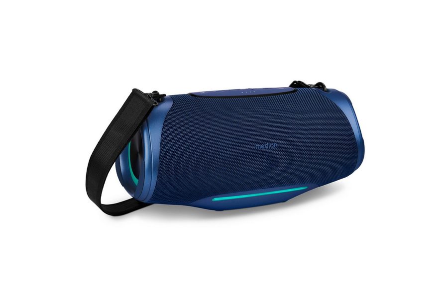 Medion® LIFE® P61762 (MD 43762) L Bluetooth-Lautsprecher (A2DP Bluetooth, AVRCP Bluetooth, Bluetooth, 50 W, tragbar, Bass Boost, Musikbox, RGB, IPX7, Powerbank, Blau) von Medion®