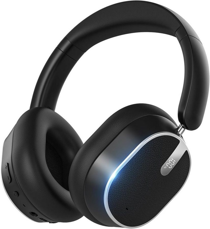 Toomoke Over-Ear-Kopfhörer Bluetooth, 120 Stunden Akkulaufzeit, Hi-Res-Audio Over-Ear-Kopfhörer (Hybride ANC, Ambient Sound, Bluetooth 6.0, integrierte Steuerung für Anrufe und Musik, Headset Mit Mikrofon Geräuschunterdrückung, Bluetooth, LED Ladestandsanzeige, Multi-Point-Verbindung, Noise-Cancelling) von Toomoke