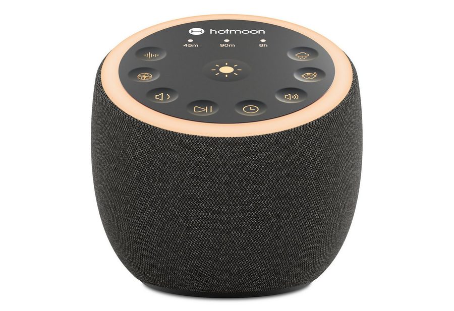 Novostella Einschlafhilfe White Noise Machine Babys Erwachsene Durchschlafhilfe Kopfhörer (Berührungssteuerung, Gebaut in 40 Entspannende Geräusche, weiß grün braun Rauschen, natürliche Geräusche, Fan Geräusche, Doppelte Lautsprecher, 40 Klänge, Nachtlicht, Timer, Speicherfunktion) von Novostella