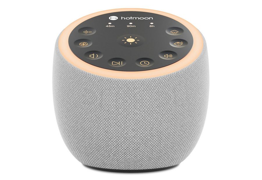 Novostella Einschlafhilfe White Noise Machine Babys Erwachsene Durchschlafhilfe Kopfhörer (Berührungssteuerung, Gebaut in 40 Entspannende Geräusche, weiß grün braun Rauschen, natürliche Geräusche, Fan Geräusche, Doppelte Lautsprecher, 40 Klänge, Nachtlicht, Timer, Speicherfunktion) von Novostella